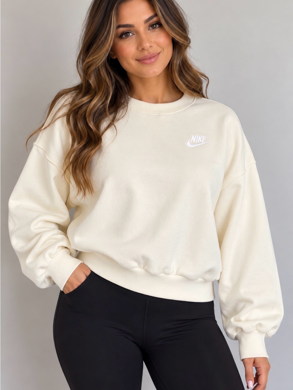 Nike Women's Ivory Crewneck Sweatshirt